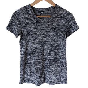 Aritzia Wilfred Free Black Marled Crew Neck T-shirt Size Small